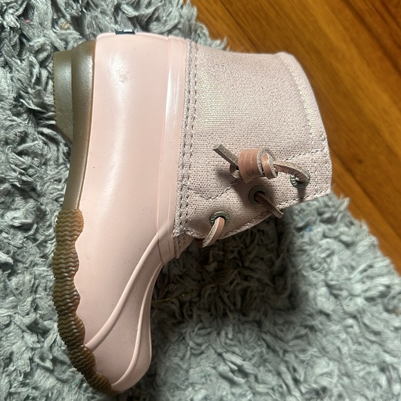 Sperry Girls Saltwater Duck Boot  Rose Glitter 8 - Picture 5 of 8